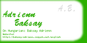 adrienn baksay business card